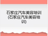 石家庄汽车美容培训(石家庄汽车美容培训)