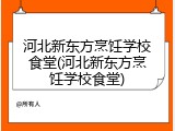 河北新东方烹饪学校食堂(河北新东方烹饪学校食堂)
