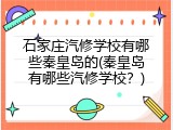 石家庄汽修学校有哪些秦皇岛的(秦皇岛有哪些汽修学校？)