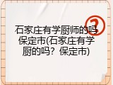 石家庄有学厨师的吗保定市(石家庄有学厨的吗？保定市)