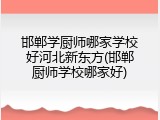 邯郸学厨师哪家学校好河北新东方(邯郸厨师学校哪家好)