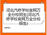 河北汽修学校官网万全分校招生(河北汽修学校官网万全分校招生)