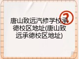 唐山致远汽修学校承德校区地址(唐山致远承德校区地址)