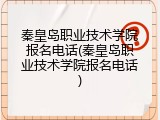 秦皇岛职业技术学院报名电话(秦皇岛职业技术学院报名电话)