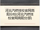 河北汽修技校官网高阳分校(河北汽修技校官网高阳分部)