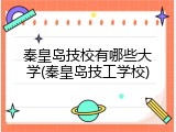 秦皇岛技校有哪些大学(秦皇岛技工学校)