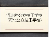 河北的公立技工学校(河北公立技工学校)