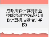 成都川软计算机职业技能培训学校(成都川软计算机技能培训学校)