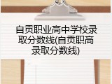 自贡职业高中学校录取分数线(自贡职高录取分数线)