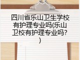 四川省乐山卫生学校有护理专业吗(乐山卫校有护理专业吗？)