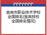 宜宾市职业技术学校全国排名(宜宾技校全国排名情况)