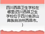 四川西昌卫生学校在哪里(四川西昌卫生学校位于四川省凉山彝族自治州西昌市。)