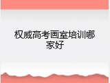 权威高考画室培训哪家好