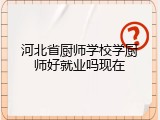 河北省厨师学校学厨师好就业吗现在