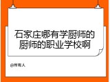 石家庄哪有学厨师的厨师的职业学校啊