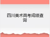 四川美术高考成绩查询