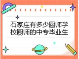 石家庄有多少厨师学校厨师的中专毕业生