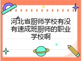 河北省厨师学校有没有速成班厨师的职业学校啊