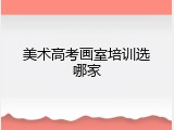 美术高考画室培训选哪家