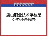 唐山职业技术学校是公办还是民办