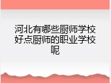 河北有哪些厨师学校好点厨师的职业学校呢