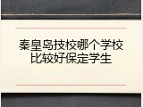 秦皇岛技校哪个学校比较好保定学生