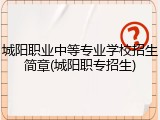 城阳职业中等专业学校招生简章(城阳职专招生)
