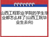 山西工程职业学院的学生毕业都怎么样了(山西工院毕业生去向)