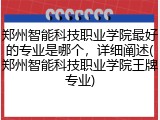 郑州智能科技职业学院最好的专业是哪个，详细阐述(郑州智能科技职业学院王牌专业)