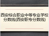 西安综合职业中等专业学校分数线(西安职专分数线)