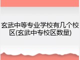 玄武中等专业学校有几个校区(玄武中专校区数量)