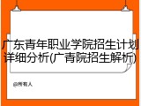广东青年职业学院招生计划详细分析(广青院招生解析)