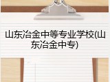 山东冶金中等专业学校(山东冶金中专)