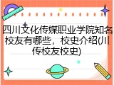 四川文化传媒职业学院知名校友有哪些，校史介绍(川传校友校史)