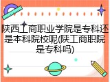 陕西工商职业学院是专科还是本科院校呢(陕工商职院是专科吗)