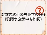 南京玄武中等专业学校好不好(南京玄武中专如何)