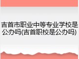 吉首市职业中等专业学校是公办吗(吉首职校是公办吗)