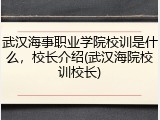 武汉海事职业学院校训是什么，校长介绍(武汉海院校训校长)