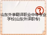 山东外事翻译职业中等专业学校(山东外译职专)