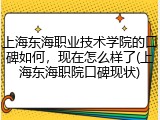上海东海职业技术学院的口碑如何，现在怎么样了(上海东海职院口碑现状)