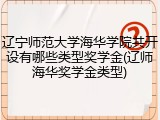 辽宁师范大学海华学院共开设有哪些类型奖学金(辽师海华奖学金类型)
