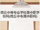 商丘中等专业学校是中职学校吗(商丘中专属中职吗)