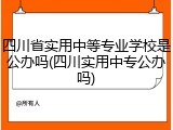 四川省实用中等专业学校是公办吗(四川实用中专公办吗)