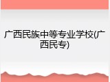 广西民族中等专业学校(广西民专)