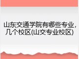 山东交通学院有哪些专业，几个校区(山交专业校区)