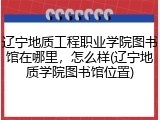 辽宁地质工程职业学院图书馆在哪里，怎么样(辽宁地质学院图书馆位置)