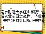 南京财经大学红山学院毕业后就业前景怎么样，毕业生去向(南财红山就业去向)