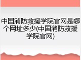 中国消防救援学院官网是哪个网址多少(中国消防救援学院官网)