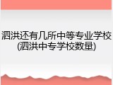 泗洪还有几所中等专业学校(泗洪中专学校数量)