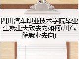 四川汽车职业技术学院毕业生就业大致去向如何(川汽院就业去向)